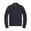 Small Embroidered Men's Sweater Half-height Zip Knitwear Business