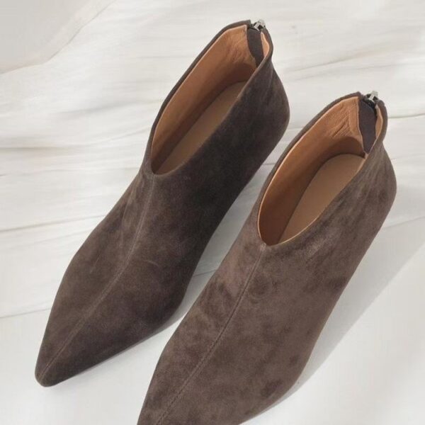 0df2934f-94af-4a58-8b91-26e5adf9eb0e.jpg Short Boots French Pointed Toe Shaped Mid Heel Autumn And Winter Women