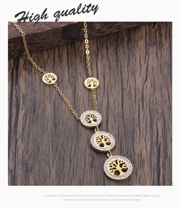 Round Three-layer Pendant Colorful Oil-dripping Simple Necklace