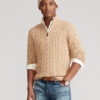 Small Embroidered Men's Sweater Half-height Zip Knitwear Business