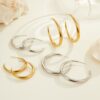 Hoop All-match Titanium Steel Earrings Simple Style
