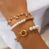 Sweet Cool Multi-portrait Pearl Bracelet Set