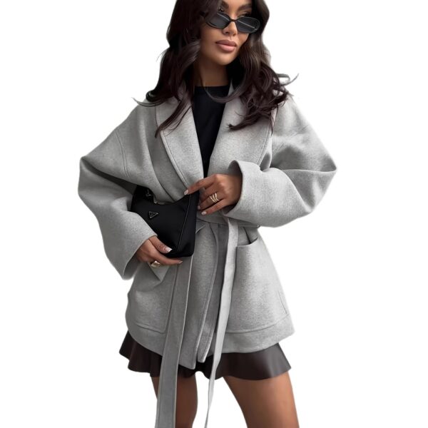 Pure Color Thickened Wool Mid-length Top