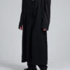Black Double-breasted Oversized Long Coat