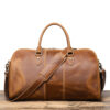 Retro New Men's Genuine Leather Portable Travel Bag