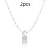 4da0d094-8694-4c32-8923-d35cd0011dbc.jpg Clip Necklace Stainless Steel Cross Square Pendant Necklace