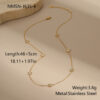Agate Fritillary Hollow Heart Clavicle Chain Inlaid Zircon All-match Exquisite