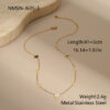 Agate Fritillary Hollow Heart Clavicle Chain Inlaid Zircon All-match Exquisite