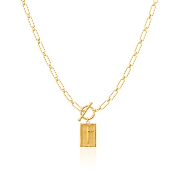 O1CN018mmdnC26YI5J6dIAU_2219969897673-0-cib.jpg Clip Necklace Stainless Steel Cross Square Pendant Necklace