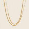 Retro Multi-layer Twin Pearl 18K Gold-plated Stainless Steel Necklace
