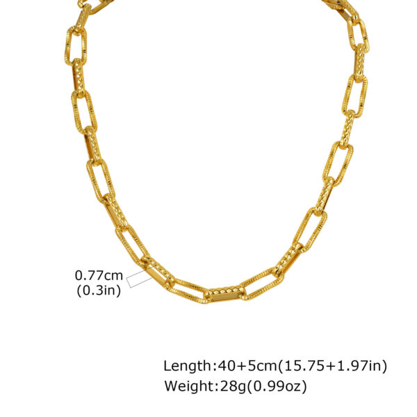 O1CN01QczPg31CBk5tvmbZ3_2209324270043-0-cib.jpg Stainless Steel Embossed Rectangular Bracelet Necklace Gold
