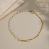 Retro Multi-layer Twin Pearl 18K Gold-plated Stainless Steel Necklace