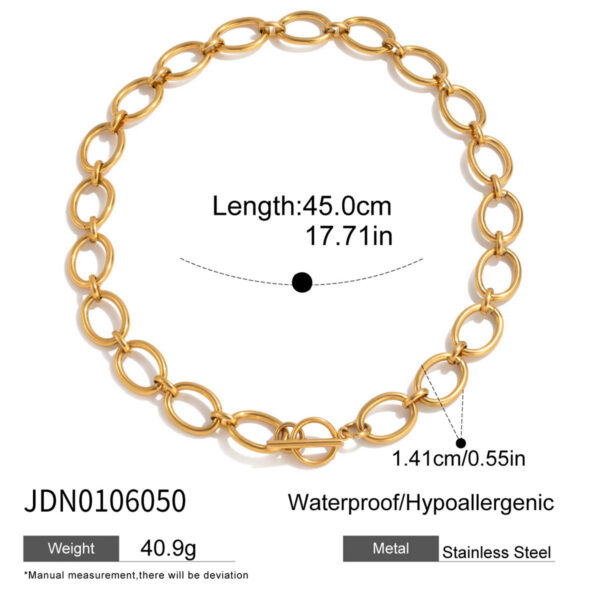 Simple Geometric Circle Titanium Steel Necklace