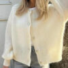 Round Neck Single-breasted Cardigan Women's Sweater