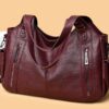 b4b099ca-e36a-4a9f-9ab5-3a8bc61fad0e.jpg Retro Solid Color Simple Textured One-shoulder Bag Large Capacity Women