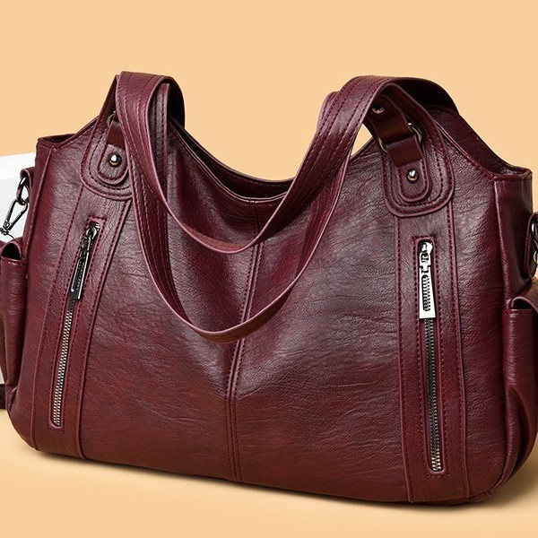 b4b099ca-e36a-4a9f-9ab5-3a8bc61fad0e.jpg Retro Solid Color Simple Textured One-shoulder Bag Large Capacity Women