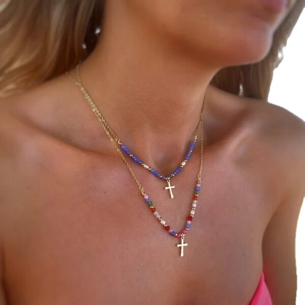 Hip Hop Cross Necklace Fashion Personality All-match