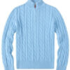 Small Embroidered Men's Sweater Half-height Zip Knitwear Business