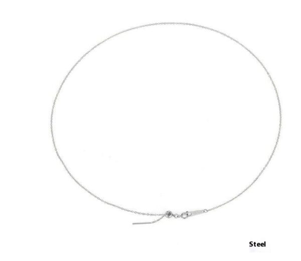 Stainless Steel DIY Titanium Steel Simple Necklace Adjustable