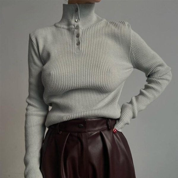 df8c3f19-2e6a-4ef8-9184-7f9de00391a7.jpg Retro Breasted Half Turtleneck Pullover Base Sweater
