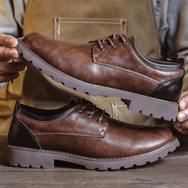 British Style Retro Casual Leather Shoes Men's Casual