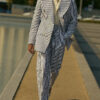 Blue And White Striped Suit Set