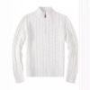 Small Embroidered Men's Sweater Half-height Zip Knitwear Business