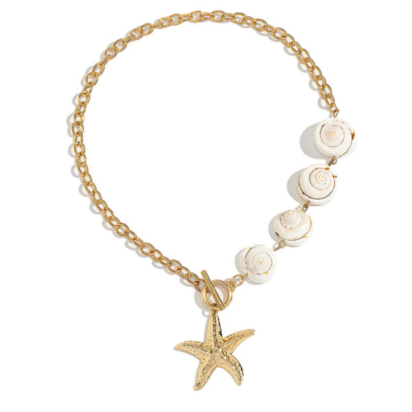 Bohemian Starfish Beaded Y2g Mermaid Shell Casual Necklace