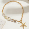 Bohemian Starfish Beaded Y2g Mermaid Shell Casual Necklace