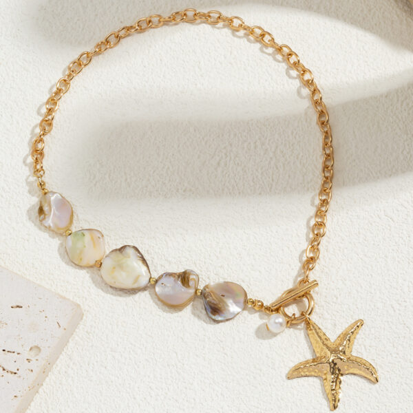 Bohemian Starfish Beaded Y2g Mermaid Shell Casual Necklace