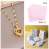 Double-layer Love Necklace With Rhinestones Titanium Steel Pendant Fashion Jewelry Woman Valentines Day Gift
