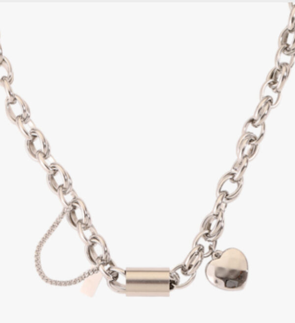 Versatile Titanium Bracelet With A Heart-shaped Pendant