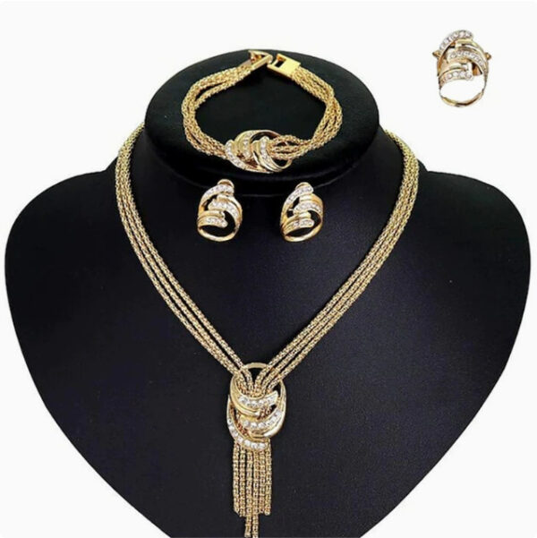 Europe And The United States Jewelry Necklace, Bracelet, Earrings, Rings, Wedding Bride Jewelry Set Four Pieces, Sell Fast Sell Hot