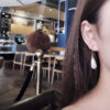 Waterdrop pearl simple personality earrings