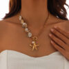 Bohemian Starfish Beaded Y2g Mermaid Shell Casual Necklace