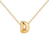 Fashion 26 Bubble Letter Necklace Gold Necklace