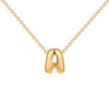 Fashion 26 Bubble Letter Necklace Gold Necklace