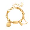 Versatile Titanium Bracelet With A Heart-shaped Pendant