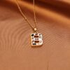 26 Letter Necklace Female Titanium Steel Chain Initial Letter