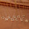 26 Letter Necklace Female Titanium Steel Chain Initial Letter