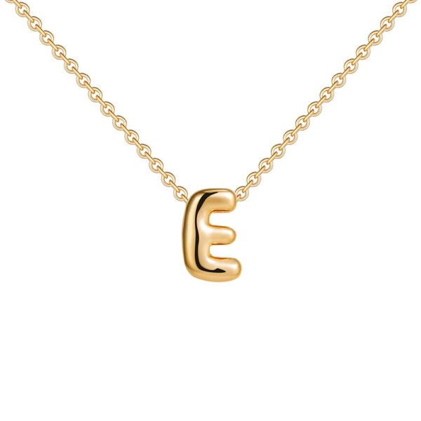 Fashion 26 Bubble Letter Necklace Gold Necklace